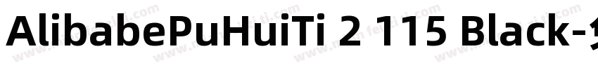 AlibabePuHuiTi 2 115 Black字体转换